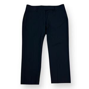 Piazza Sempione Womens Black Trouser Pants Cropped Size 46 IT (US 10) Wool Blend